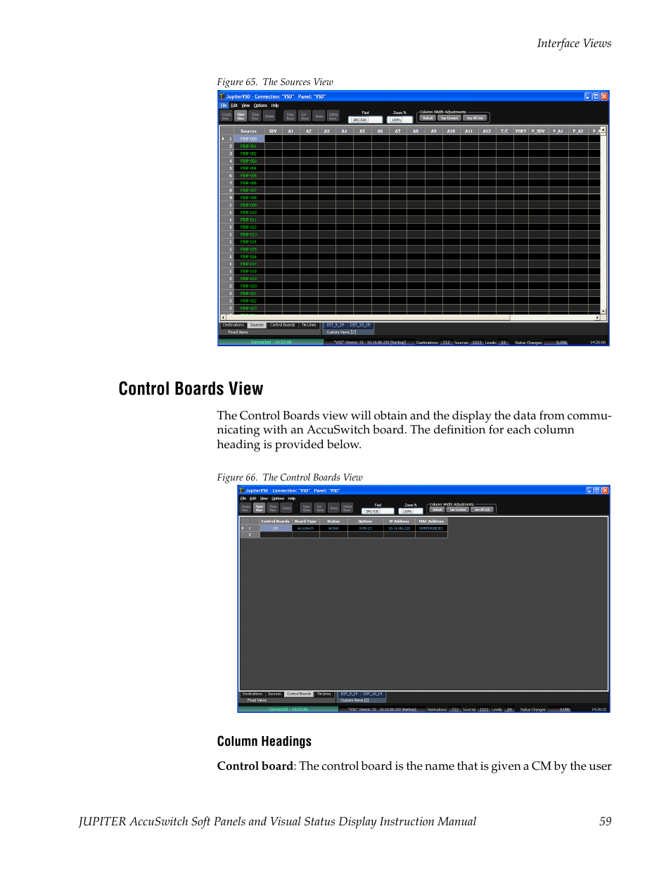 Control boards view | Grass Valley Jupiter v.1.1.0 User Manual | Page 67 / 110