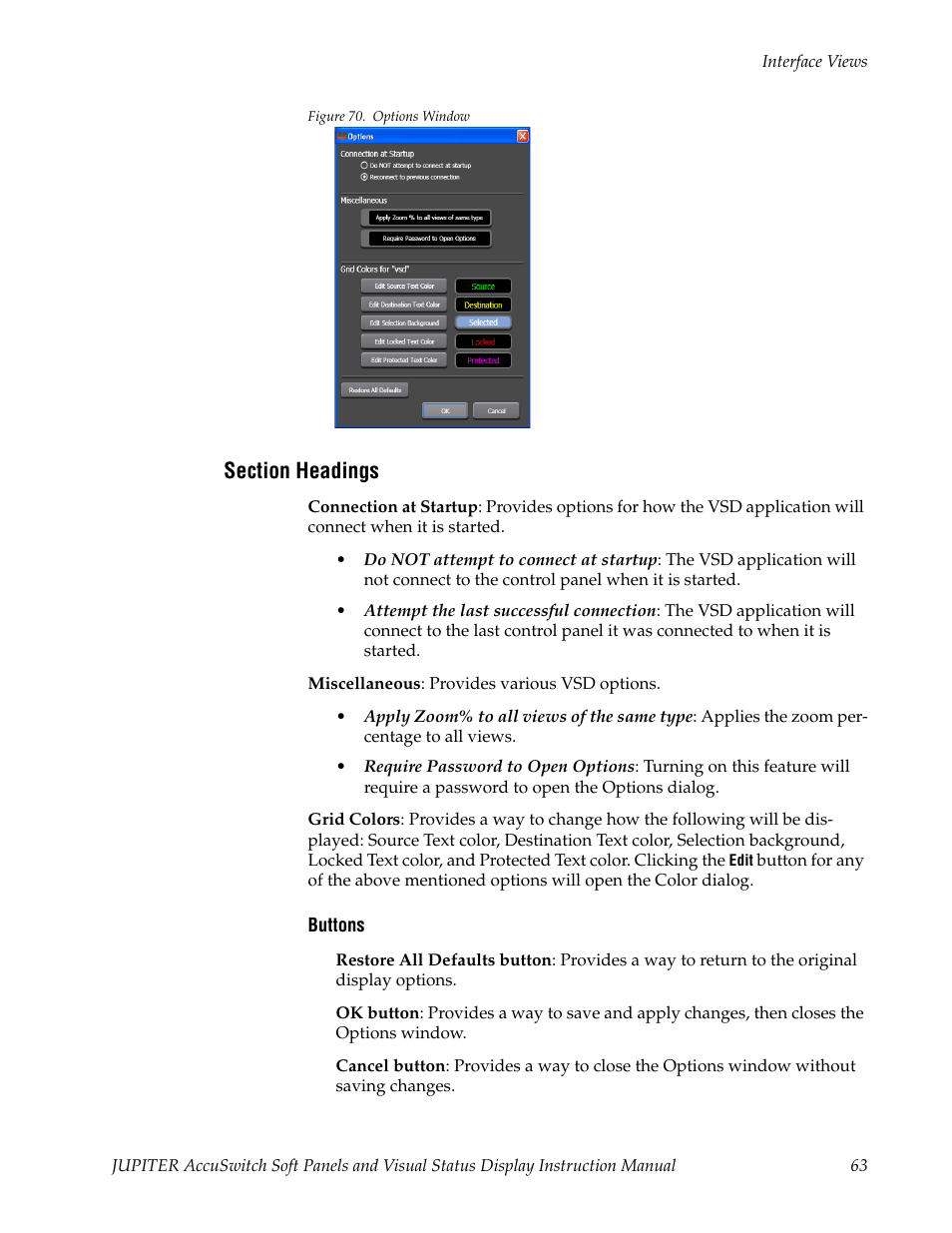 Section headings, N in, Figure 70 | Grass Valley Jupiter v.1.1.0 User Manual | Page 71 / 110
