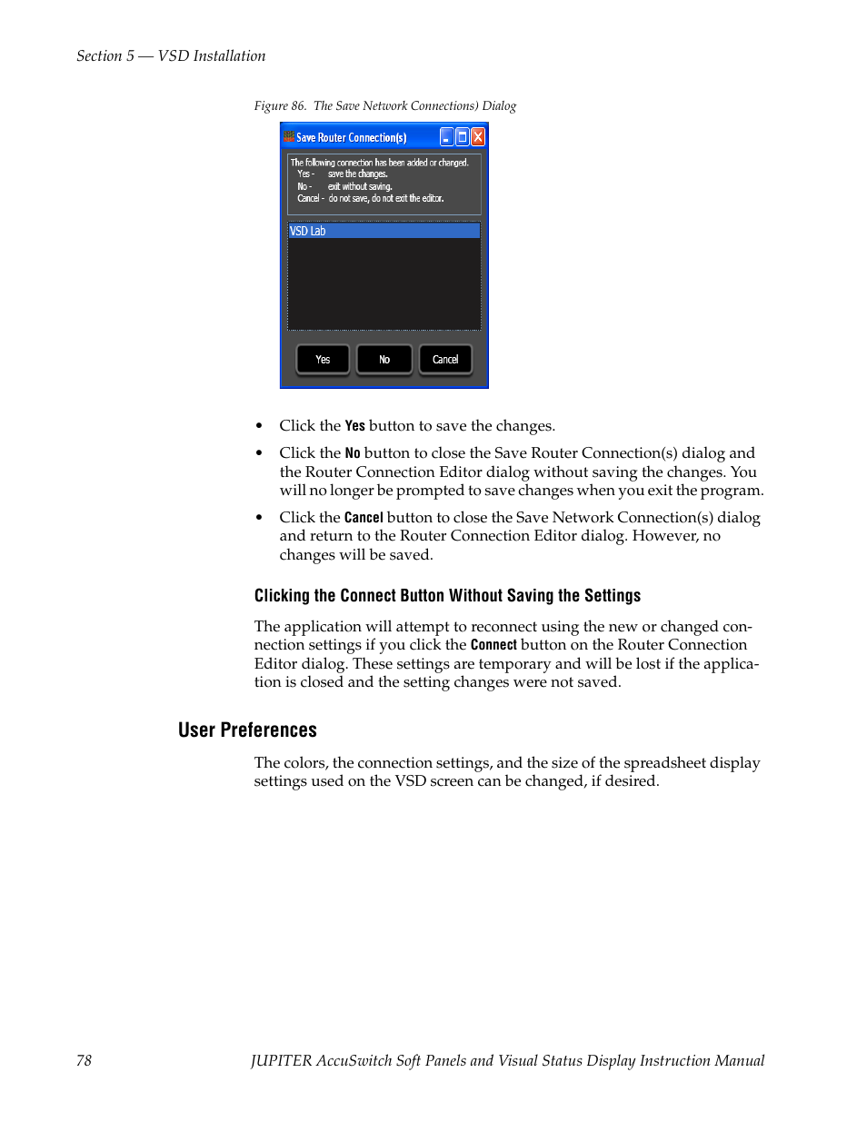 User preferences, Dialog | Grass Valley Jupiter v.1.1.0 User Manual | Page 88 / 110