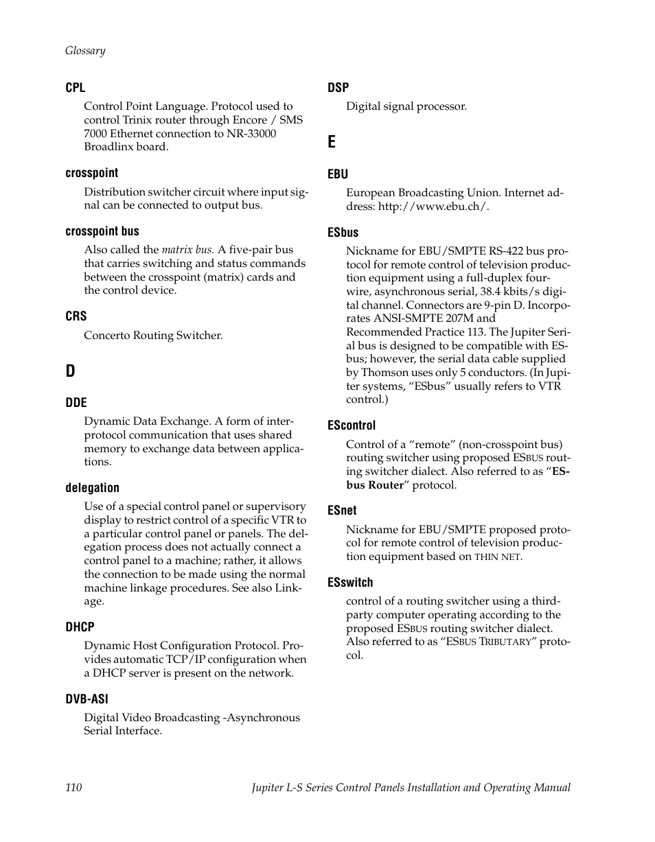 Grass Valley Jupiter v.1.0 User Manual | Page 110 / 124