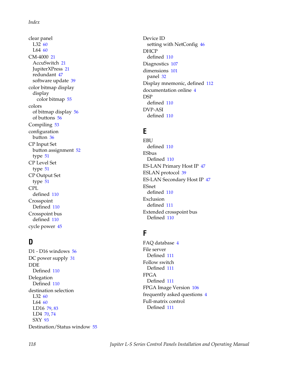 Grass Valley Jupiter v.1.0 User Manual | Page 118 / 124