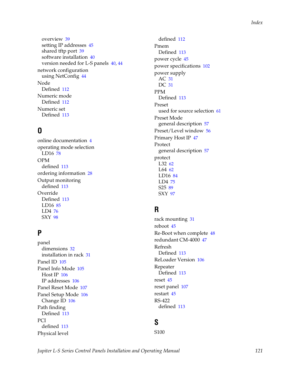 Grass Valley Jupiter v.1.0 User Manual | Page 121 / 124