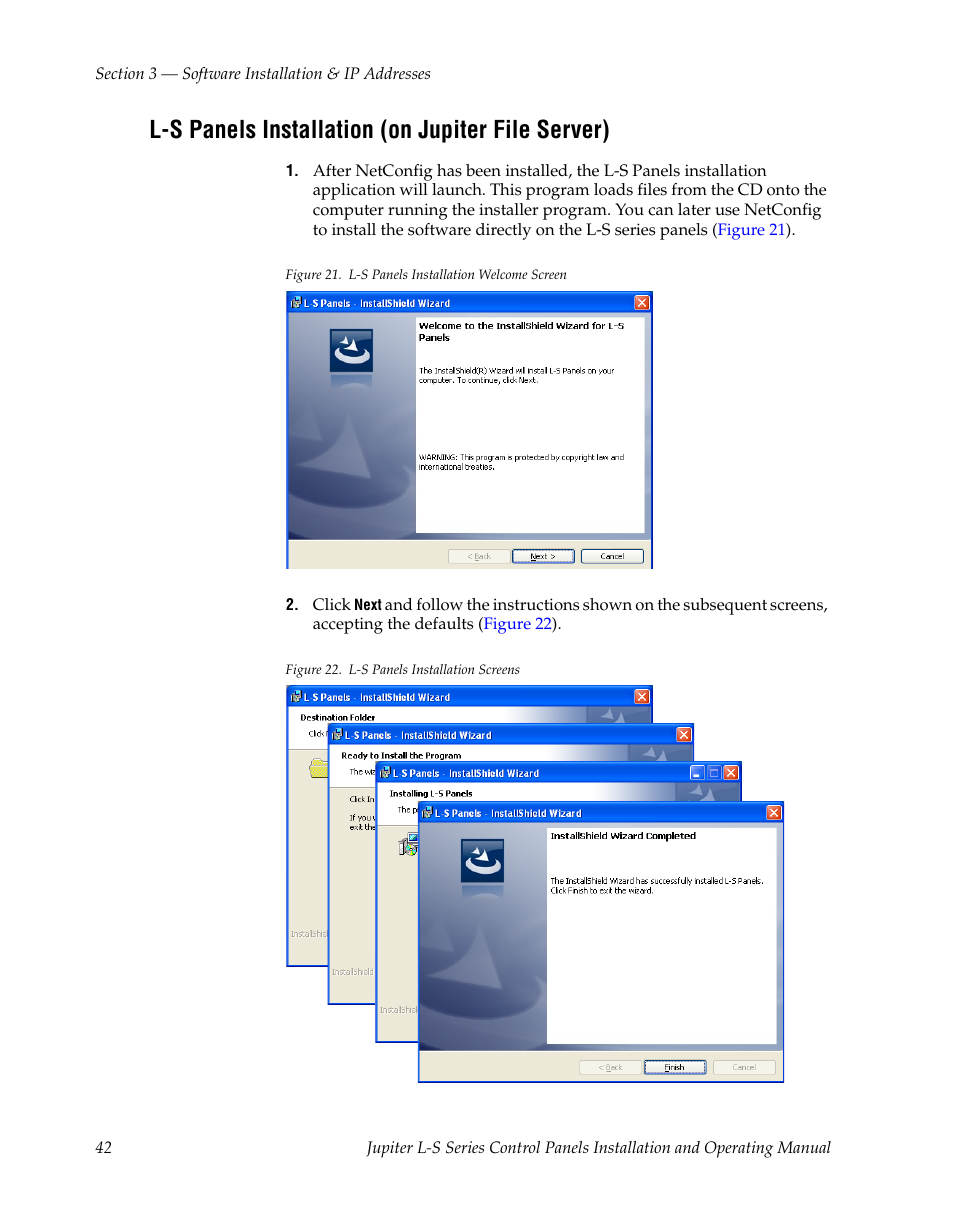 L-s panels installation (on jupiter file server) | Grass Valley Jupiter v.1.0 User Manual | Page 42 / 124