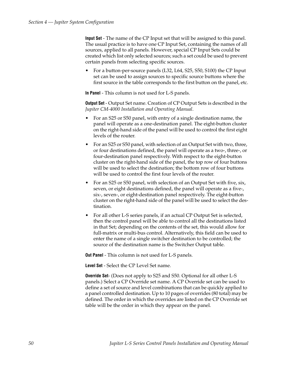 Grass Valley Jupiter v.1.0 User Manual | Page 50 / 124