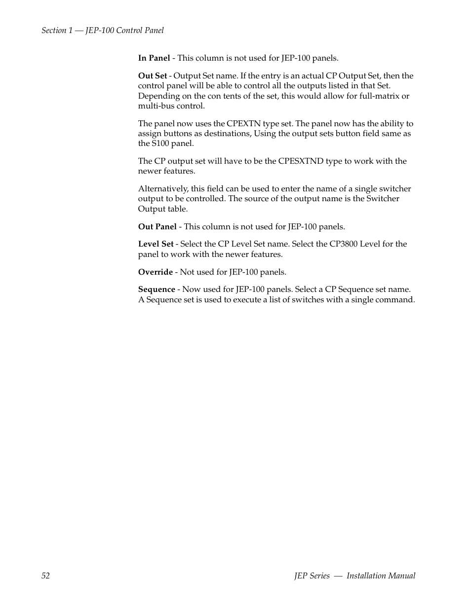 Grass Valley JEP Series v.1.3.0 User Manual | Page 52 / 88