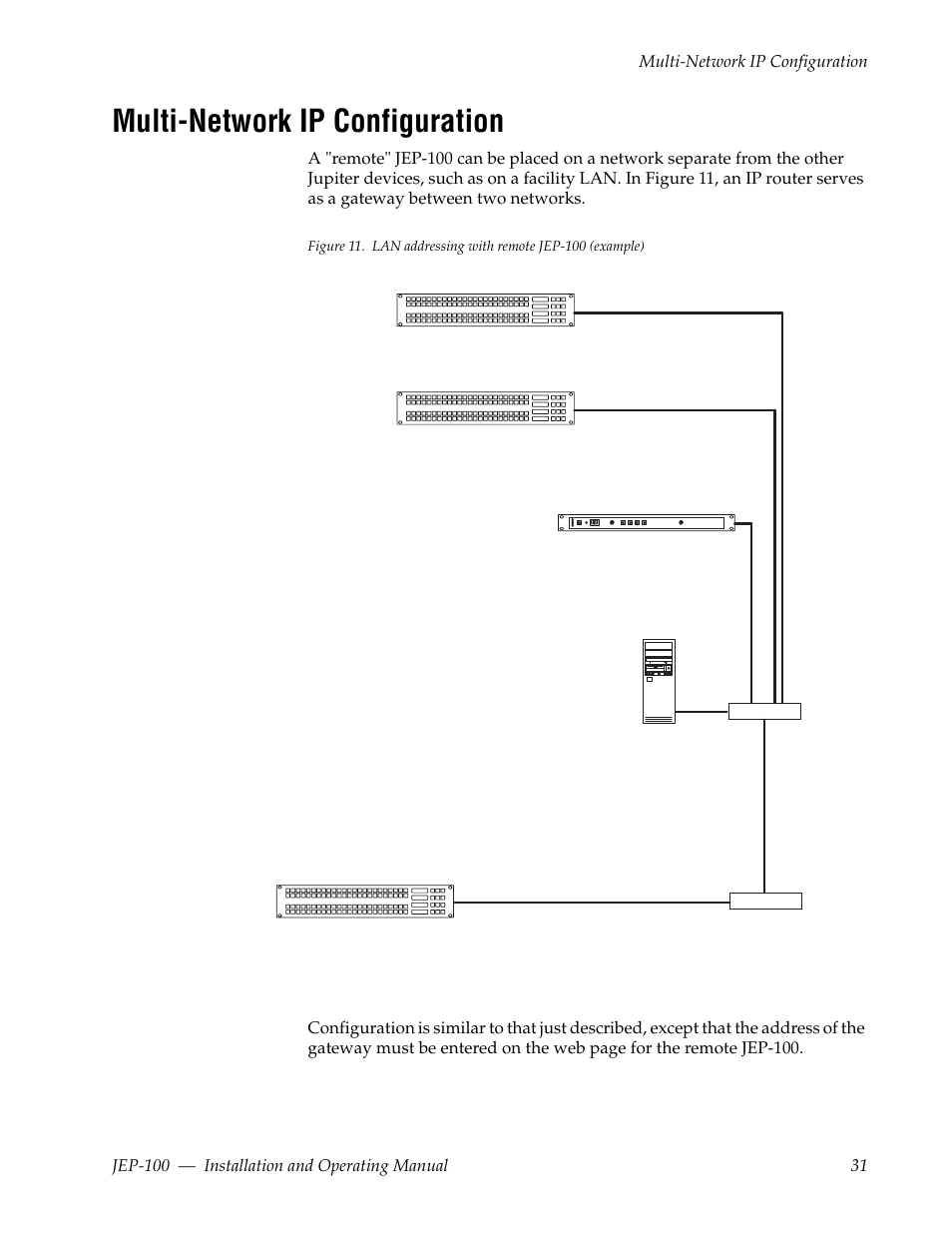 Multi-network ip configuration | Grass Valley JEP-100 v.1.2.0 User Manual | Page 33 / 80