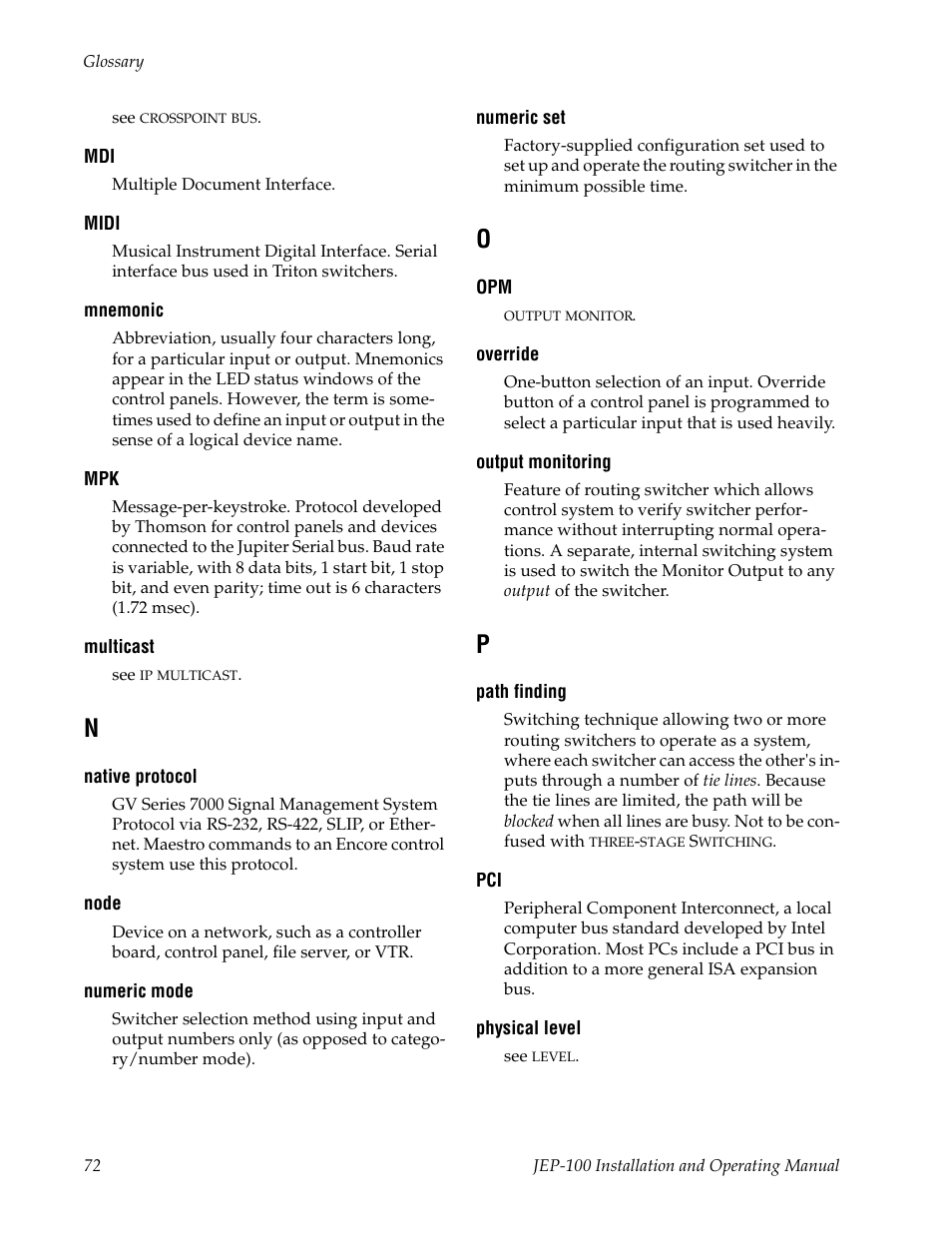 Grass Valley JEP-100 v.1.2.0 User Manual | Page 74 / 80