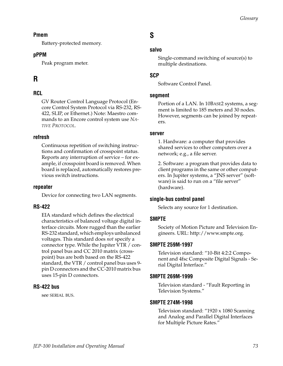 Grass Valley JEP-100 v.1.2.0 User Manual | Page 75 / 80