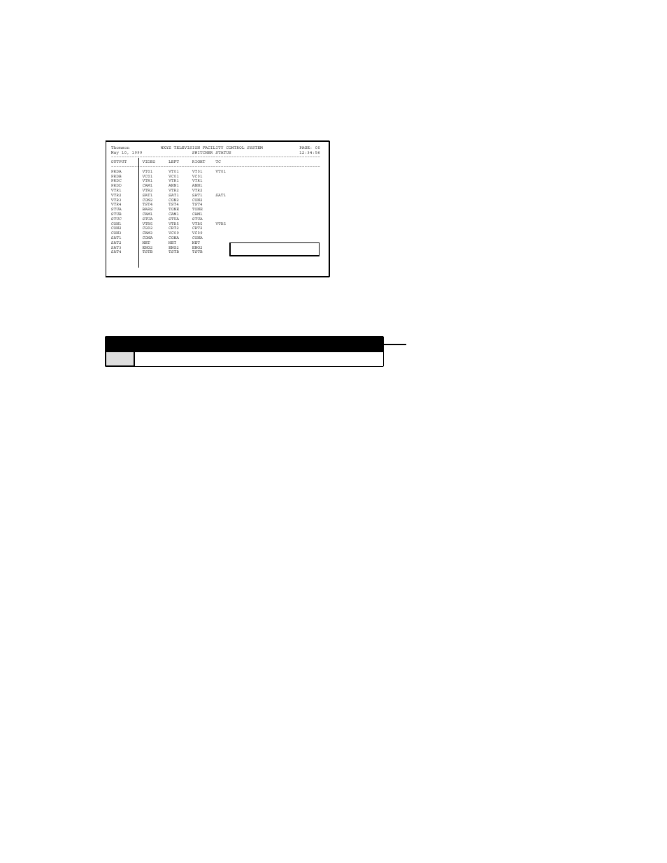 Status display headers, Display header, Vga status display | Grass Valley VM 3000 System Controllers v.7.4 User Manual | Page 380 / 787