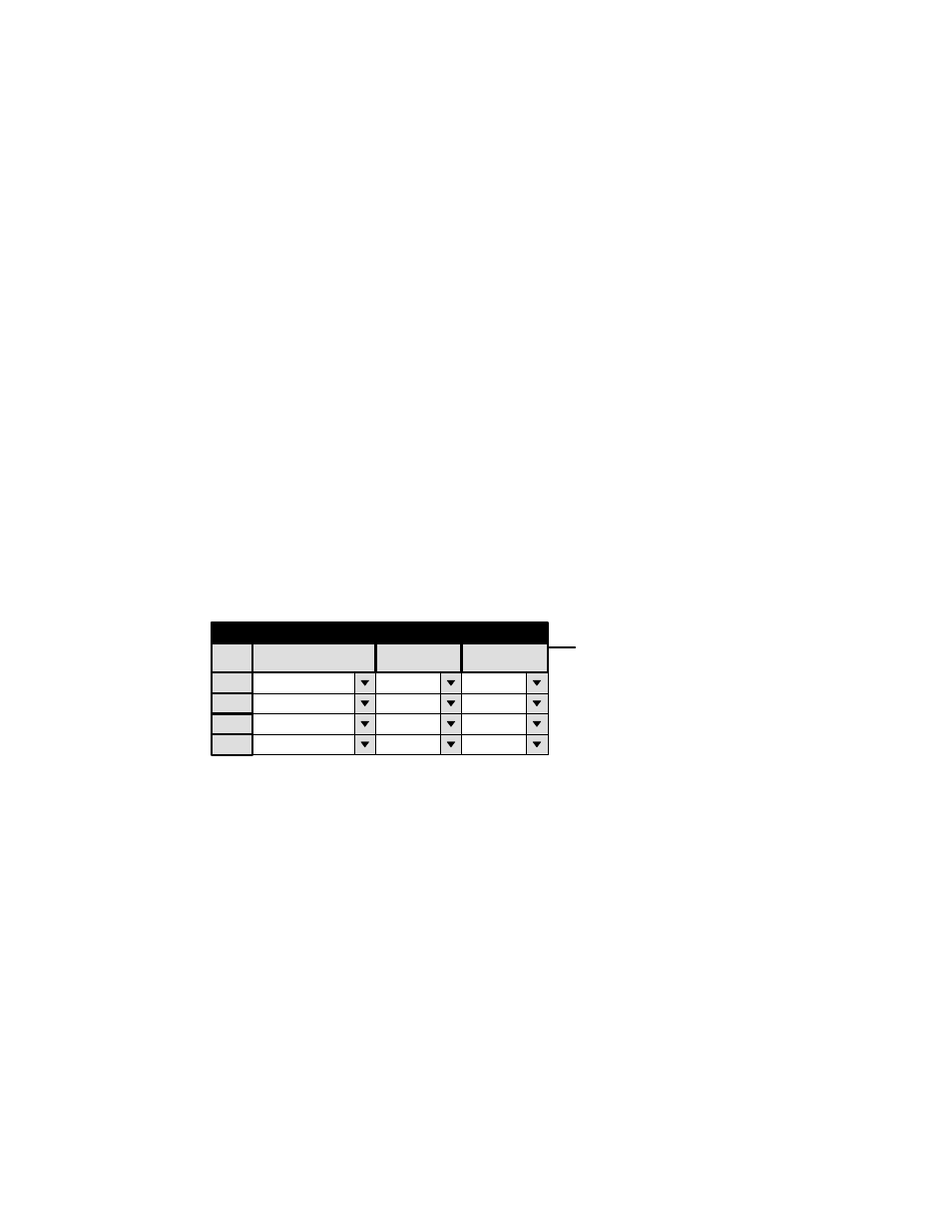 Y line table (dm 400/400a) | Grass Valley VM 3000 System Controllers v.7.4 User Manual | Page 419 / 787