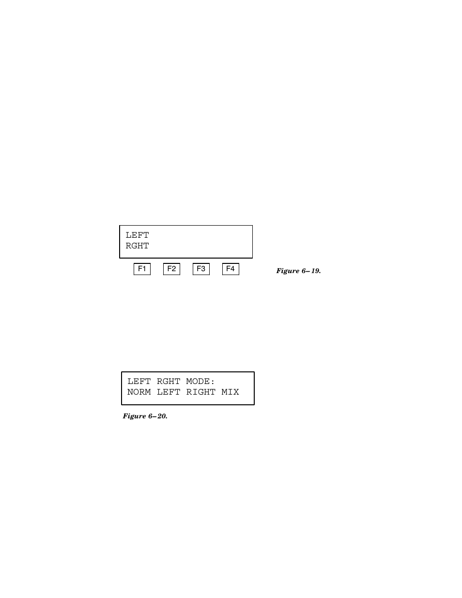 Aud — audio modes, Left rght, Left rght mode: norm left right mix | Grass Valley VM 3000 System Controllers v.7.4 User Manual | Page 438 / 787