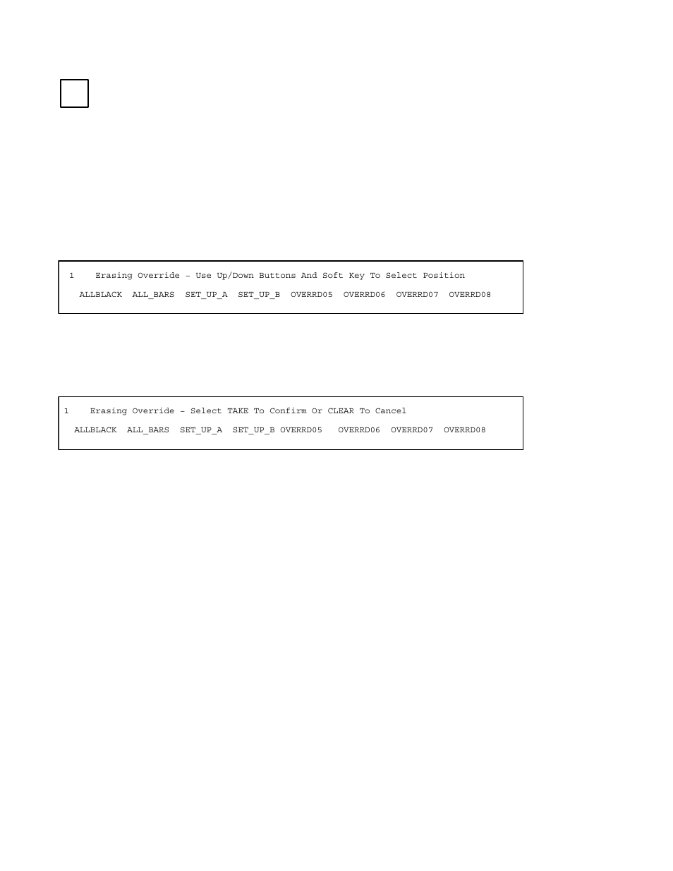 Erasing an override | Grass Valley VM 3000 System Controllers v.7.4 User Manual | Page 476 / 787