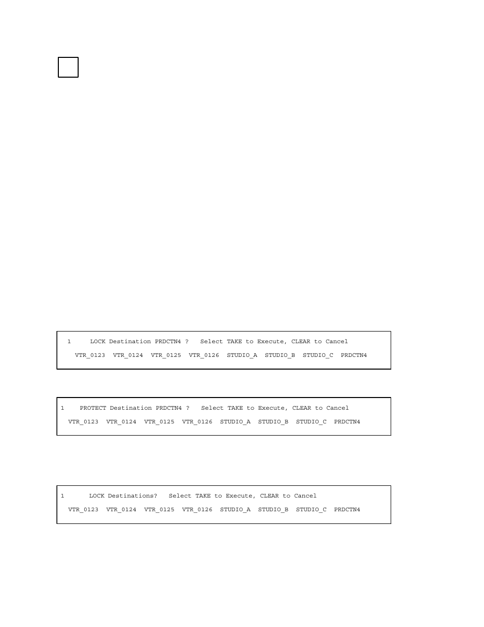 Protect/lock mode | Grass Valley VM 3000 System Controllers v.7.4 User Manual | Page 481 / 787