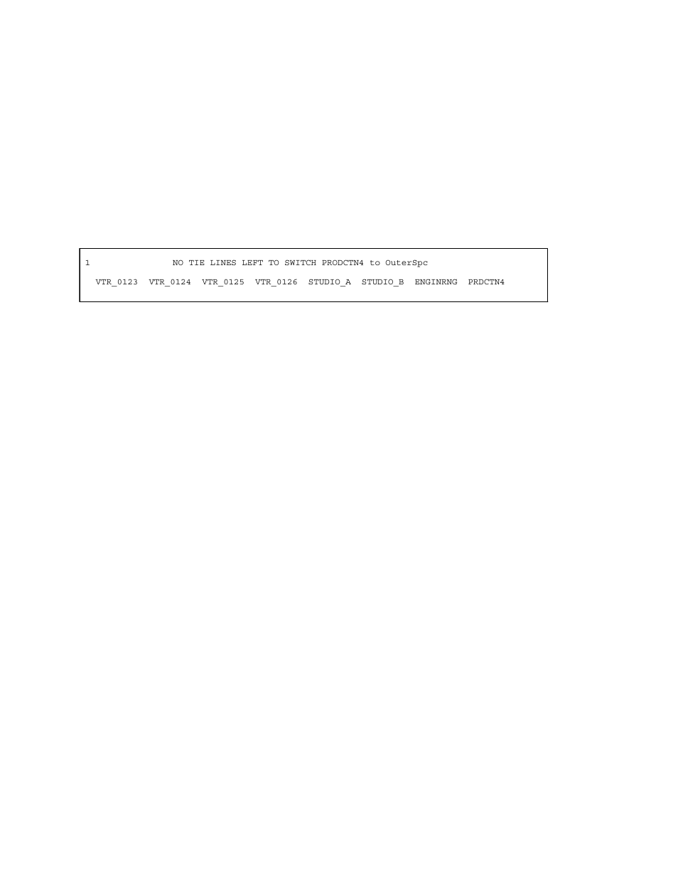 Error messages, Tie line status and operation, Tie lines used up warning | Grass Valley VM 3000 System Controllers v.7.4 User Manual | Page 483 / 787