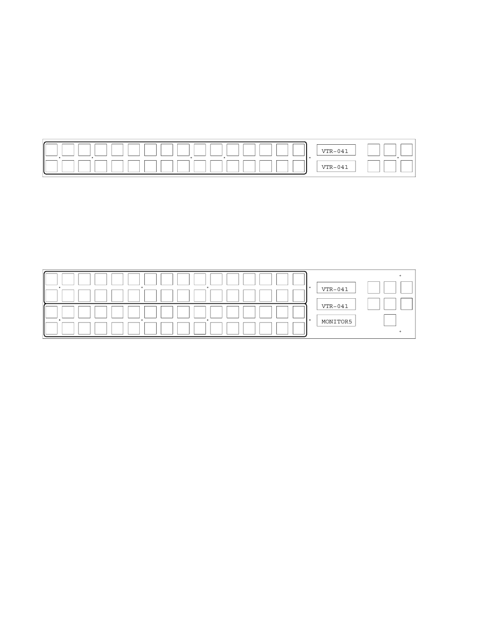Cp 3832 / 3864 control panels, Passwords, Vtr−041 | Vtr−041 monitor5 | Grass Valley VM 3000 System Controllers v.7.4 User Manual | Page 520 / 787
