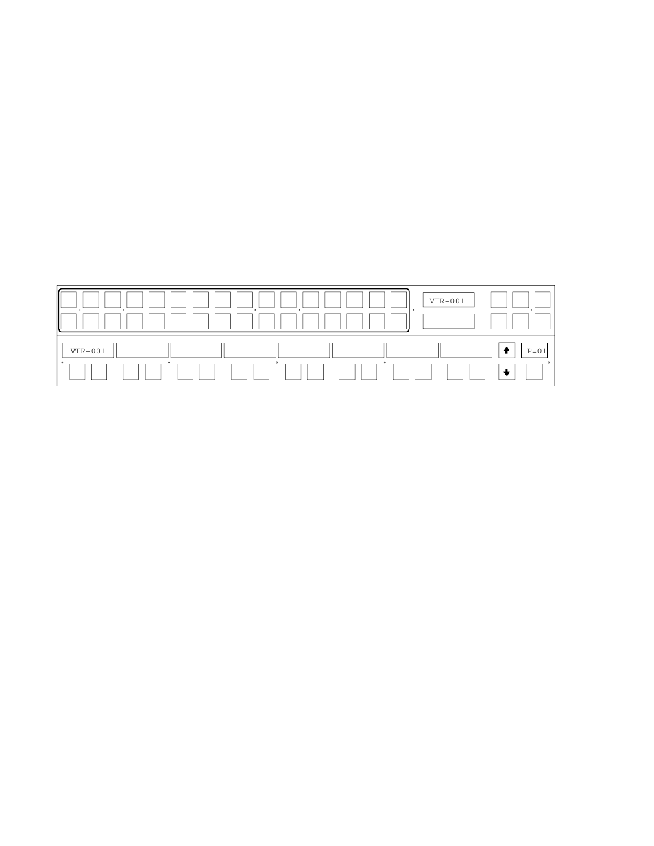 Cp 3810 expansion panel operation, Multi−bus control, Vtr−001 | Grass Valley VM 3000 System Controllers v.7.4 User Manual | Page 546 / 787