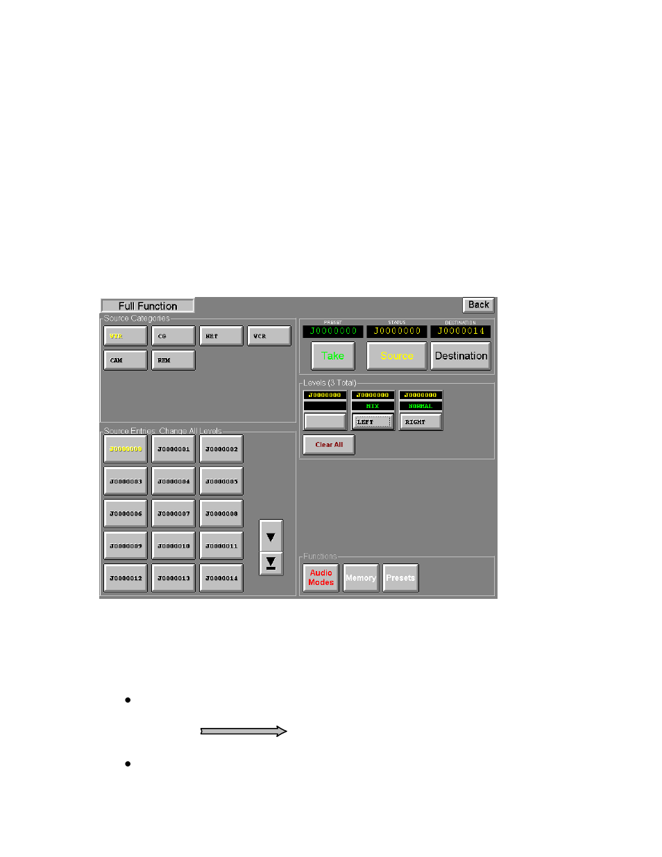 Audio modes (venus special stereo switching) | Grass Valley VM 3000 System Controllers v.7.4 User Manual | Page 578 / 787