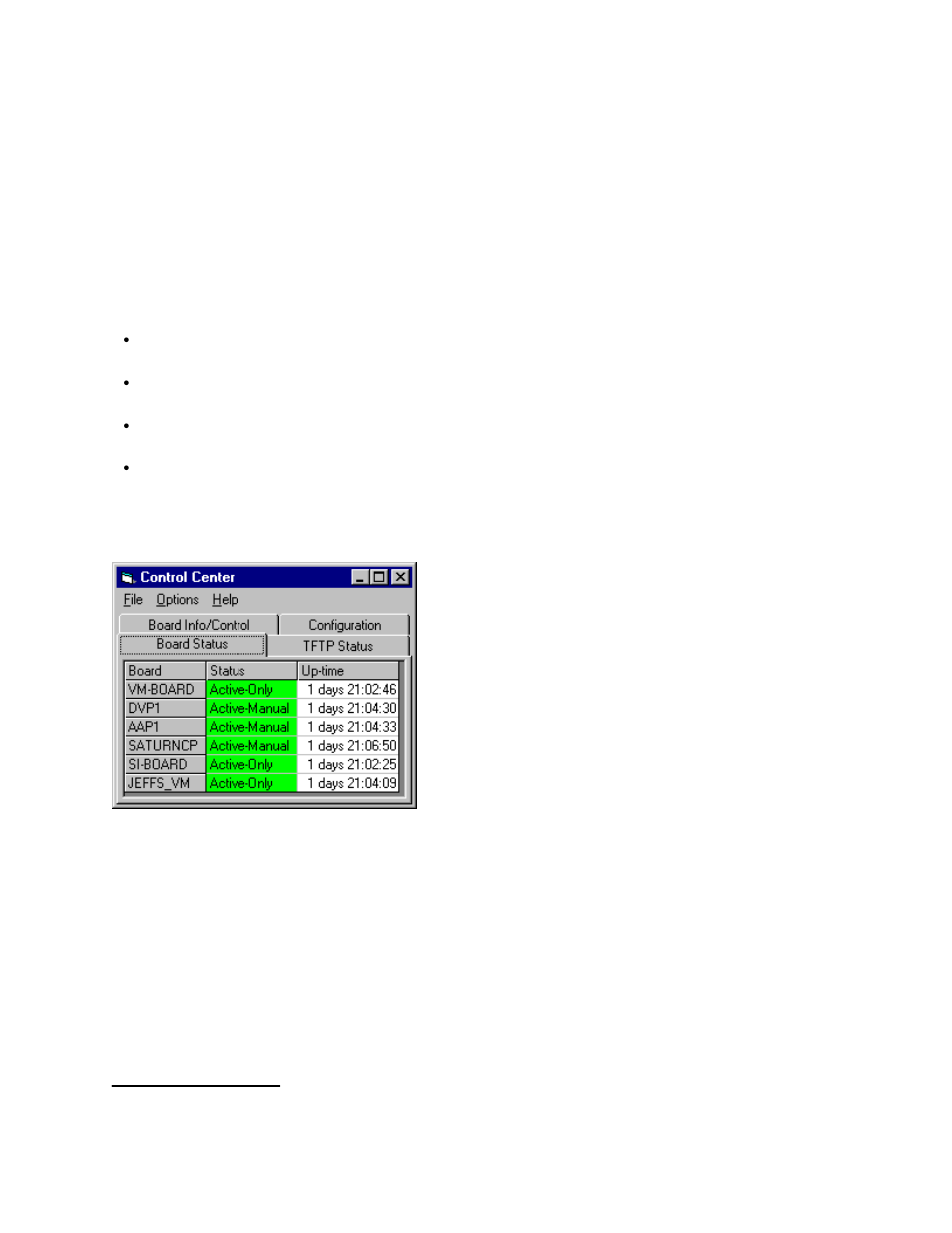 Section 9 - control center, Section 9 − control center, Board status | Grass Valley VM 3000 System Controllers v.7.4 User Manual | Page 597 / 787