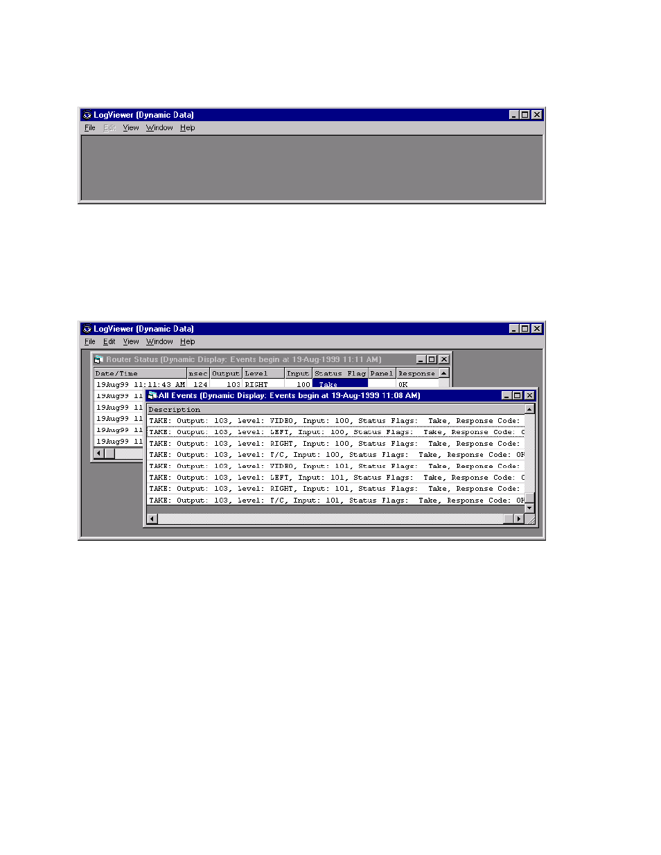 Dynamic displays, Static displays | Grass Valley VM 3000 System Controllers v.7.4 User Manual | Page 621 / 787