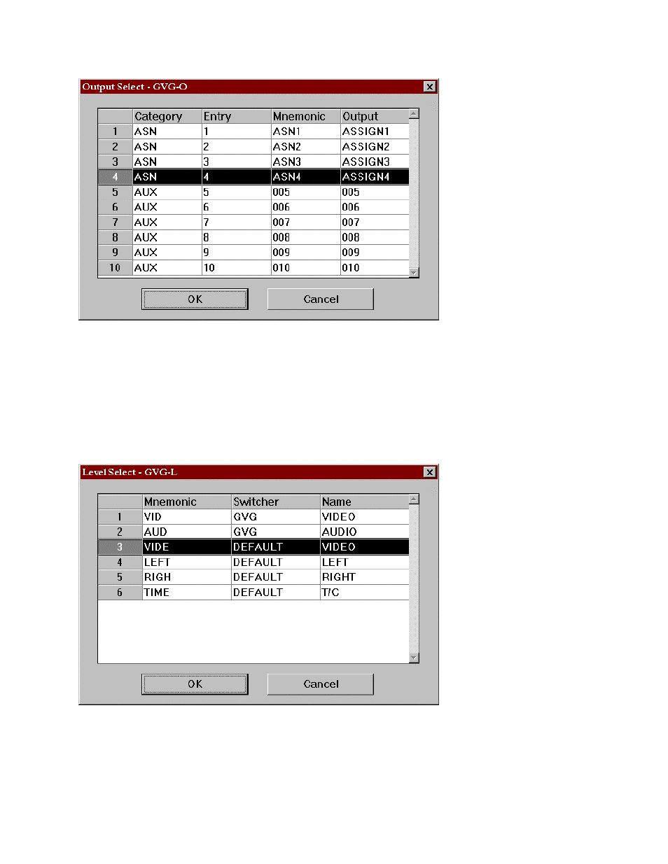 Selecting by level | Grass Valley VM 3000 System Controllers v.7.4 User Manual | Page 631 / 787