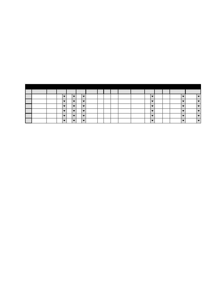 Software configuration, Switcher size terminology, Entries to the switcher description table | Switcher input/output tables | Grass Valley VM 3000 System Controllers v.7.4 User Manual | Page 683 / 787