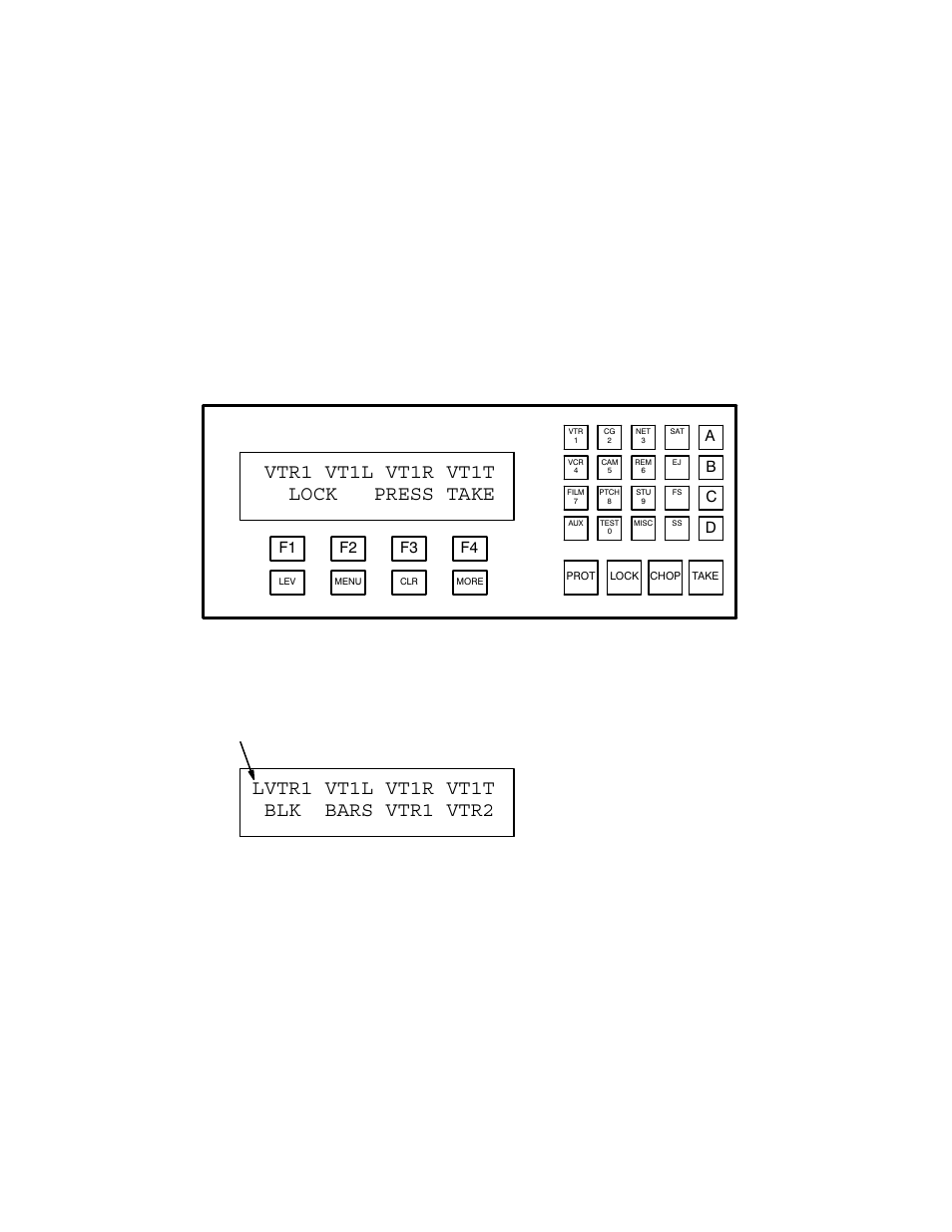 Ab c d, F4 f3 f2 f1, Figure j−8 | Figure j−9 | Grass Valley VM 3000 System Controllers v.7.4 User Manual | Page 706 / 787