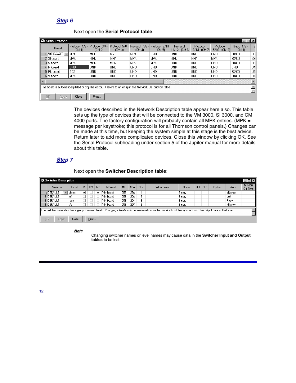 Note | Grass Valley Jupiter Control System User Manual | Page 14 / 22