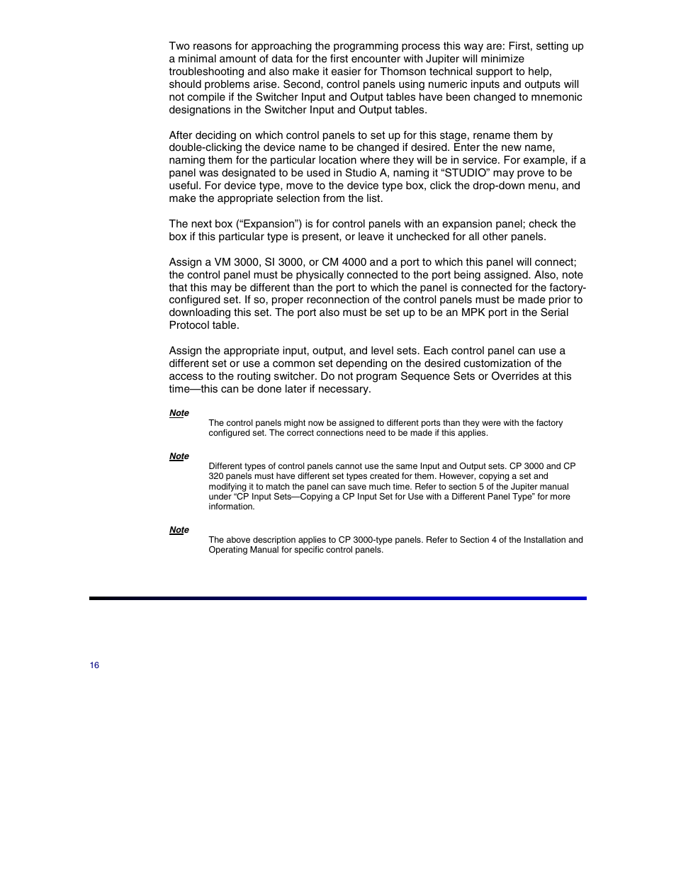 Note | Grass Valley Jupiter Control System User Manual | Page 18 / 22