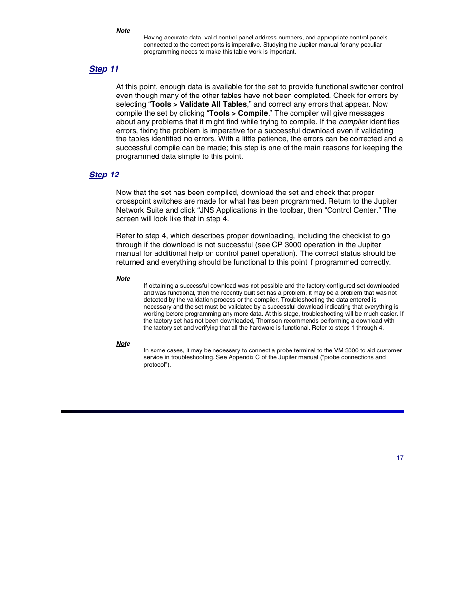 Note | Grass Valley Jupiter Control System User Manual | Page 19 / 22