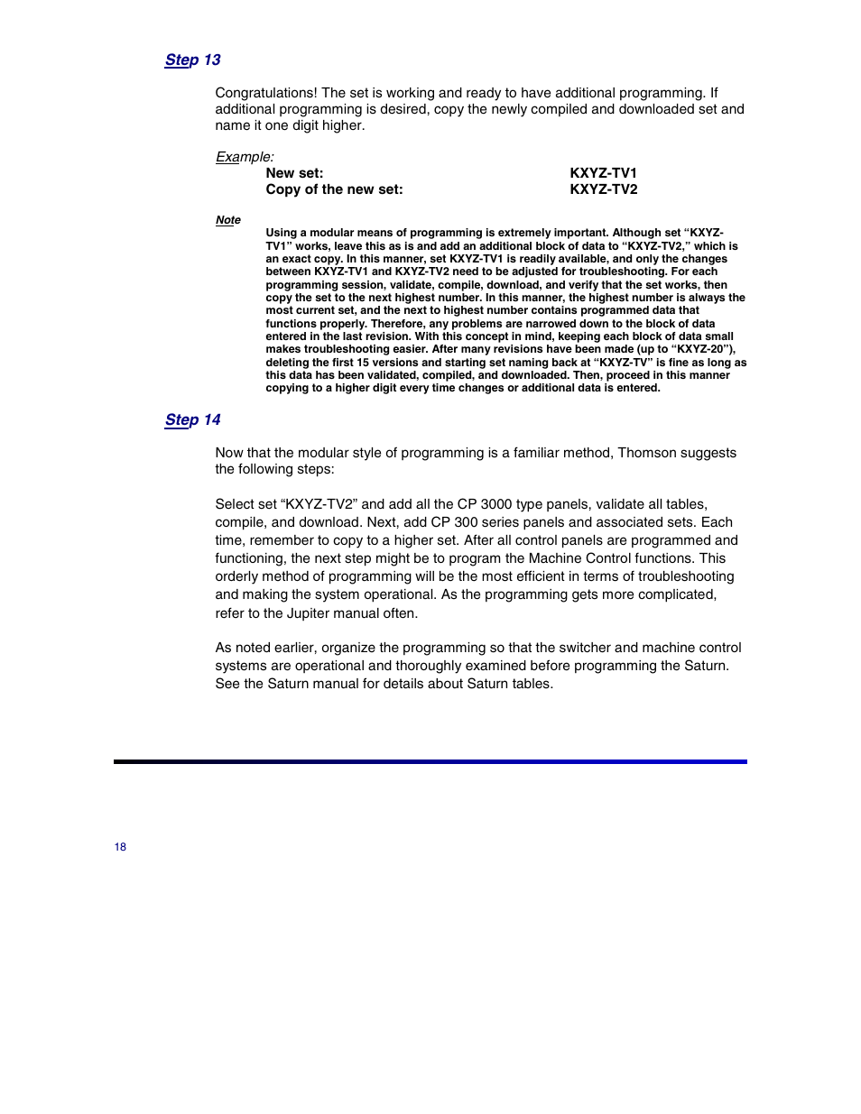 Note | Grass Valley Jupiter Control System User Manual | Page 20 / 22