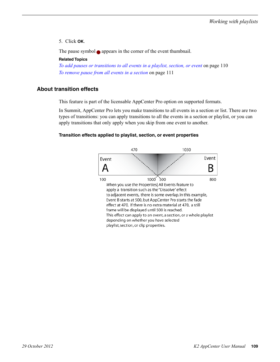 About transition effects | Grass Valley K2 AppCenter v.9.0 User Manual | Page 109 / 290