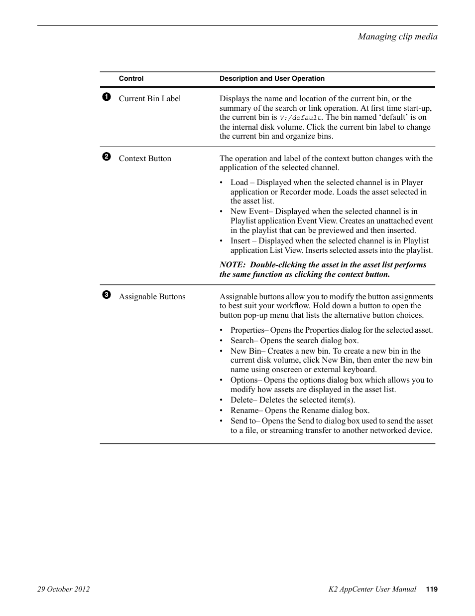 Grass Valley K2 AppCenter v.9.0 User Manual | Page 119 / 290