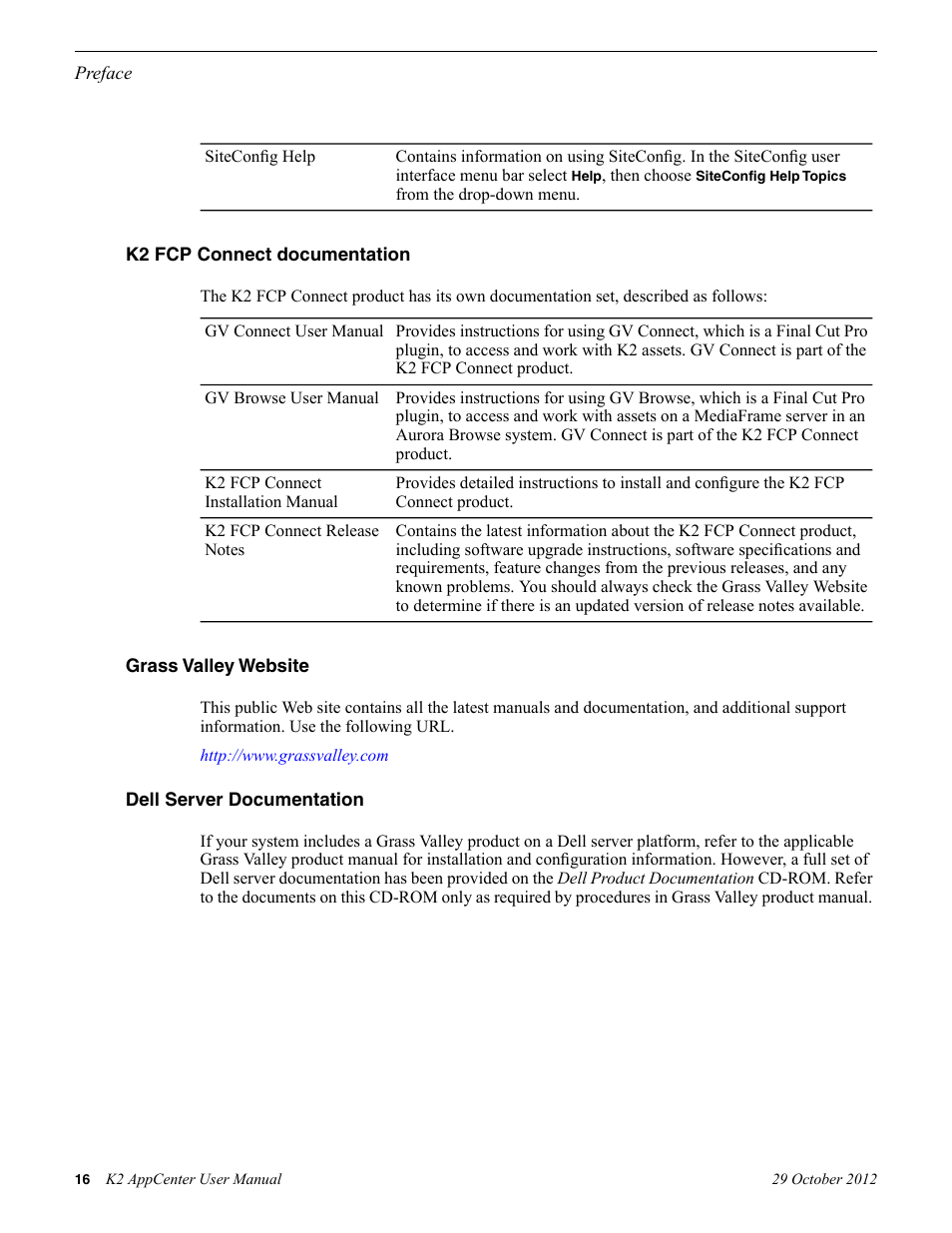 Grass Valley K2 AppCenter v.9.0 User Manual | Page 16 / 290