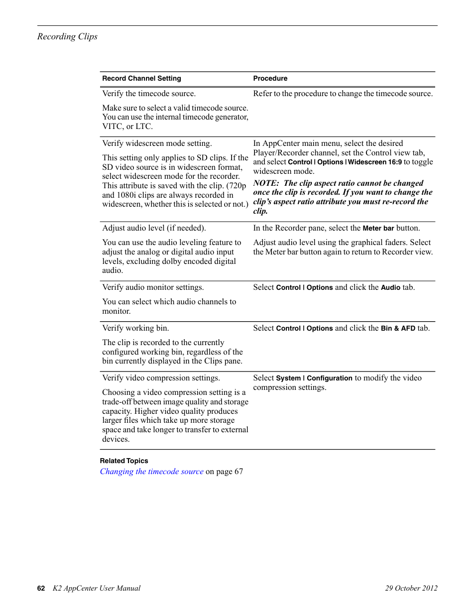 Grass Valley K2 AppCenter v.9.0 User Manual | Page 62 / 290