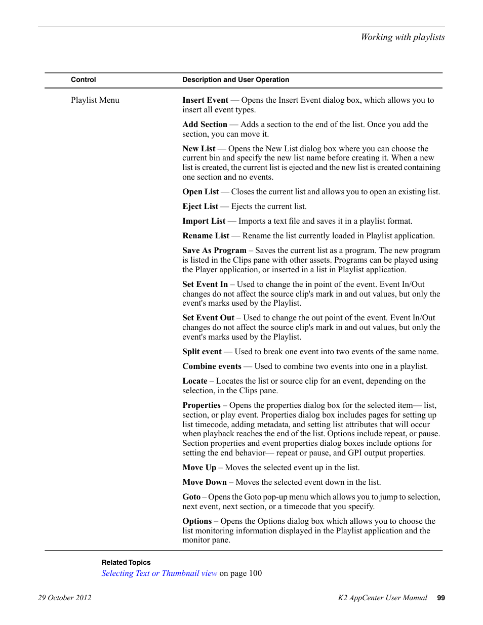 Grass Valley K2 AppCenter v.9.0 User Manual | Page 99 / 290