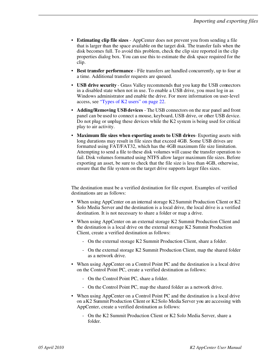 To export to a file | Grass Valley K2 AppCenter v.7.2 User Manual | Page 139 / 260