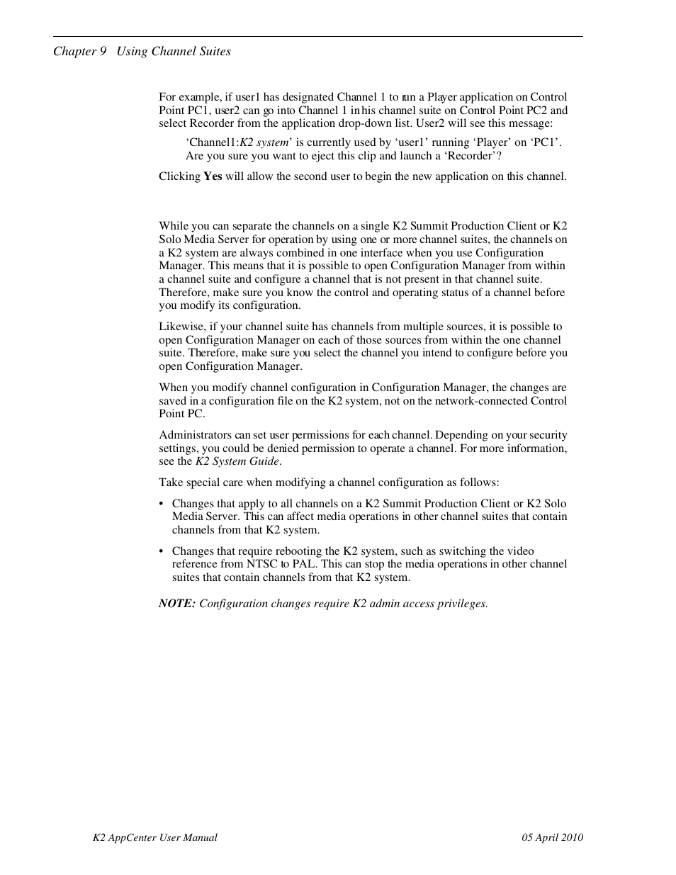 Grass Valley K2 AppCenter v.7.2 User Manual | Page 150 / 260