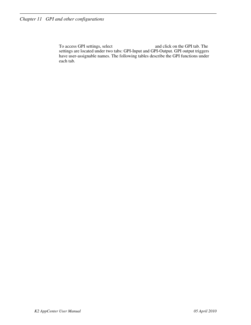 Gpi triggers | Grass Valley K2 AppCenter v.7.2 User Manual | Page 166 / 260