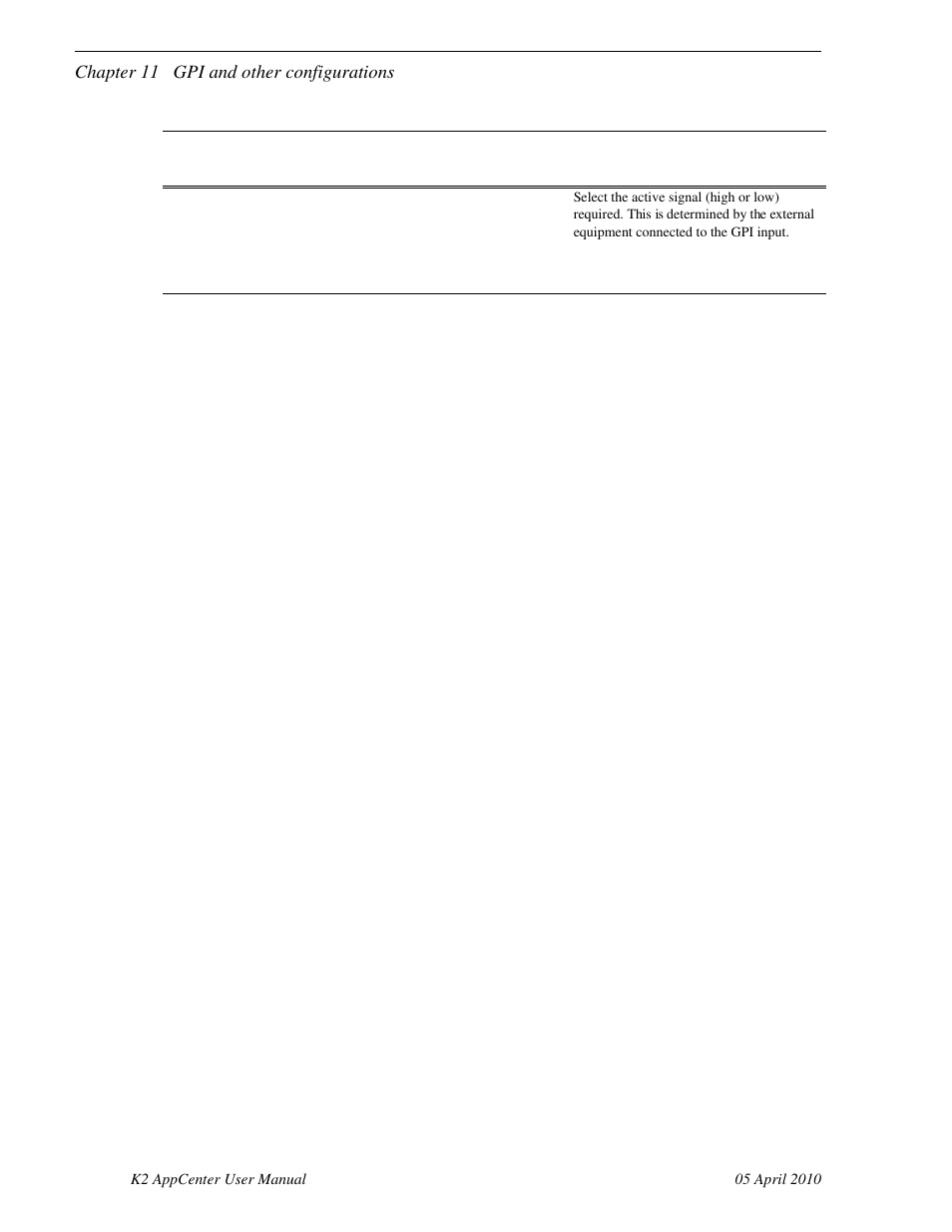 Gpi input 1, Gpi input 12, Chapter 11 gpi and other configurations | Grass Valley K2 AppCenter v.7.2 User Manual | Page 168 / 260