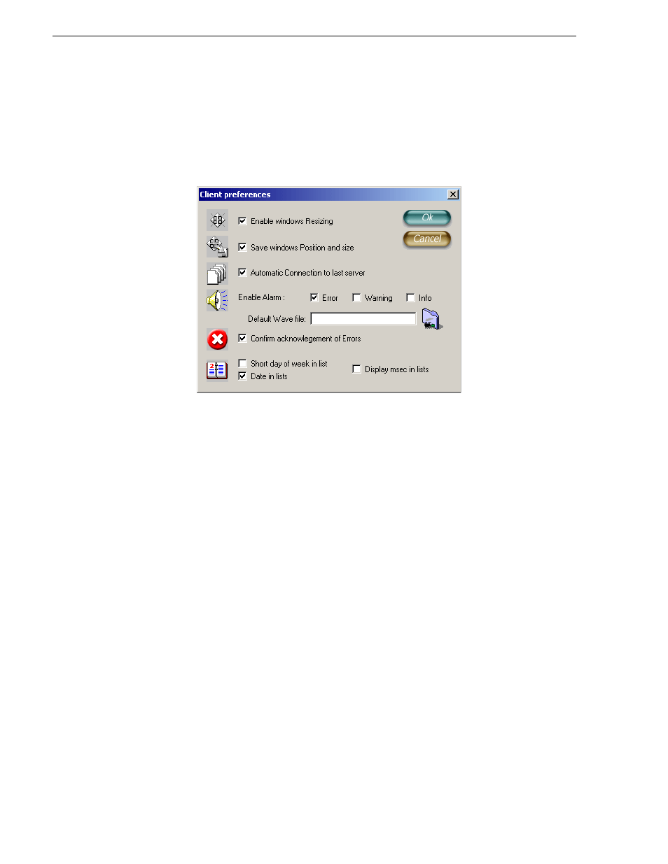 Client preferences | Grass Valley K2 ASI Media Client User Manual | Page 24 / 62