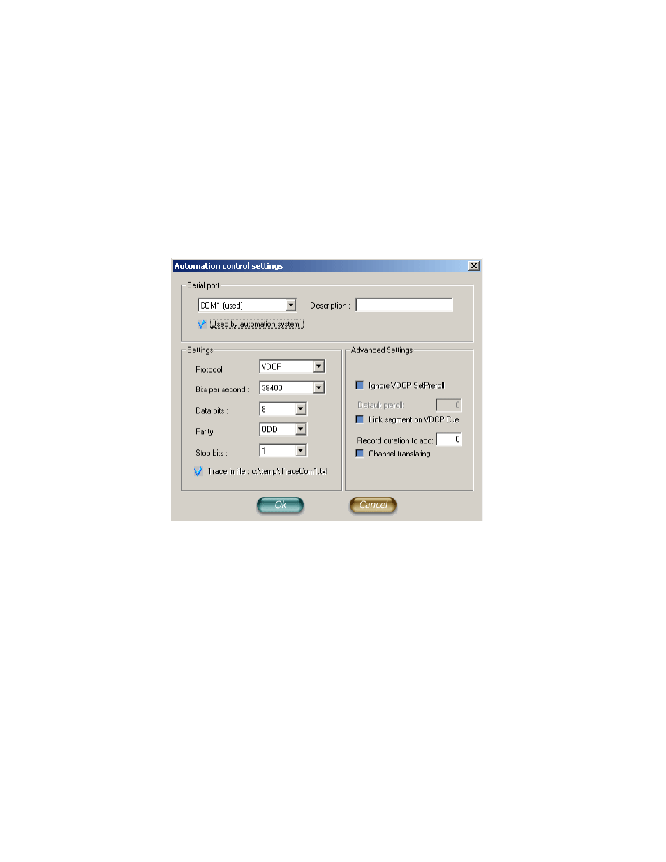 Connecting the automation system | Grass Valley K2 ASI Media Client User Manual | Page 52 / 62