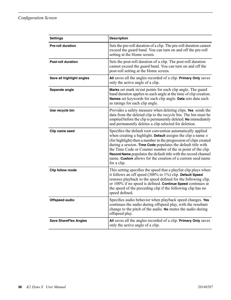 Grass Valley K2 Dyno S Replay Controller v.3.2 User Manual | Page 36 / 106