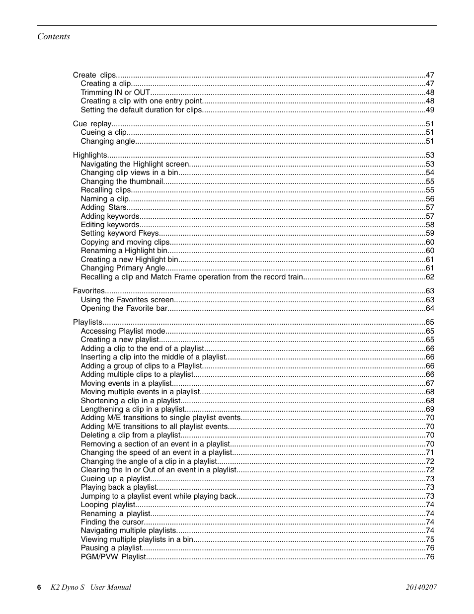 Grass Valley K2 Dyno S Replay Controller v.3.2 User Manual | Page 6 / 106