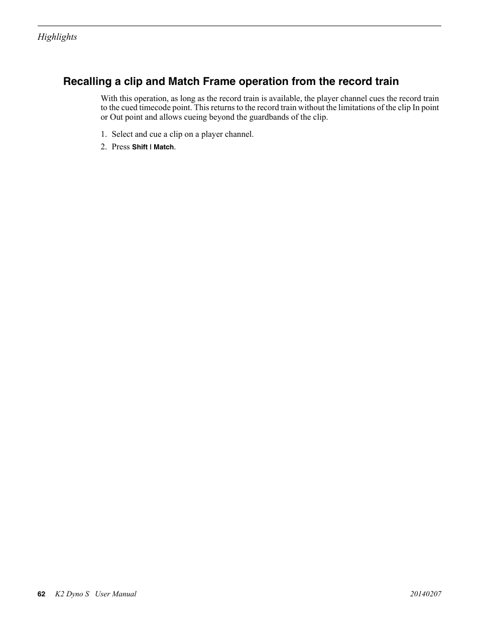 Grass Valley K2 Dyno S Replay Controller v.3.2 User Manual | Page 62 / 106