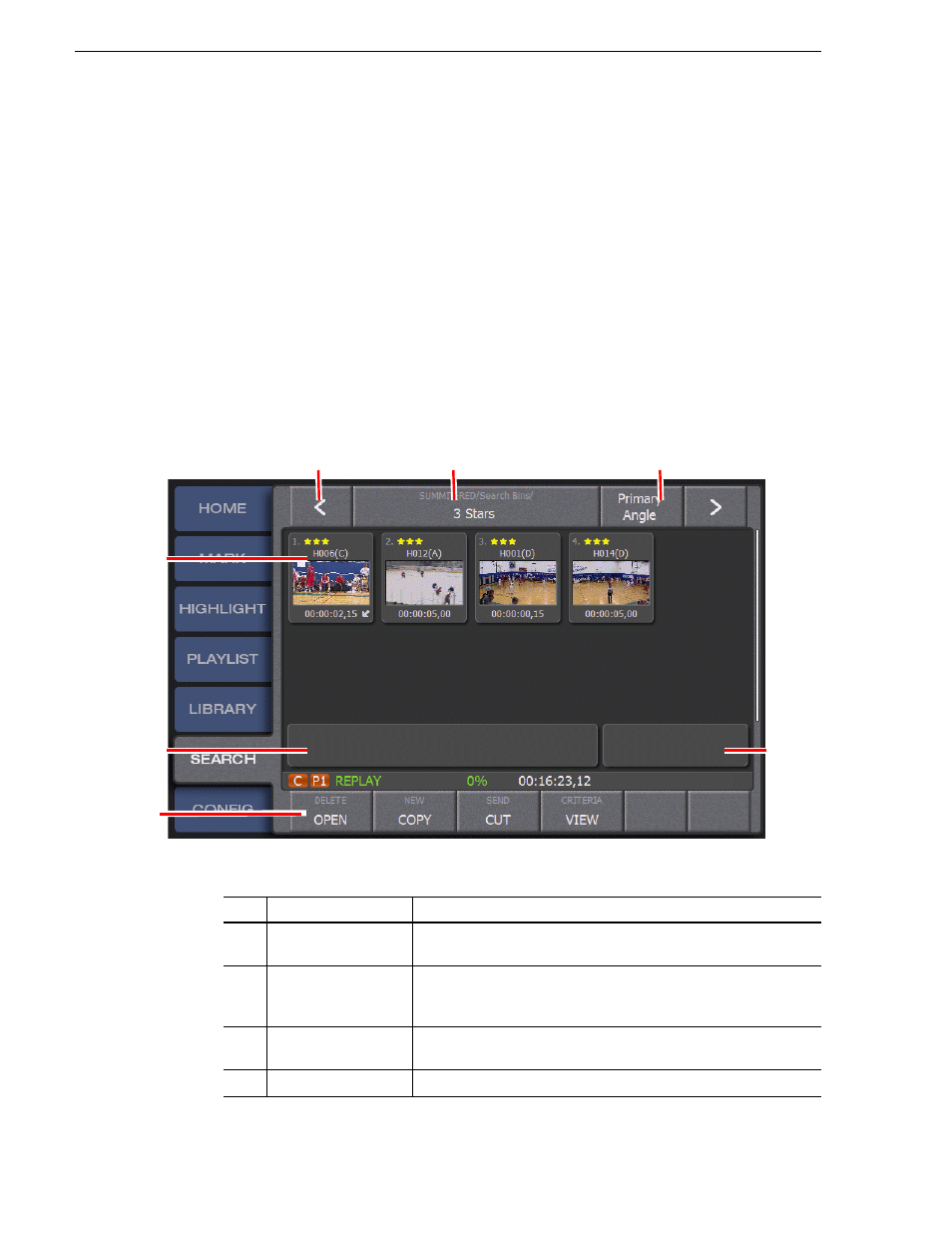 Components in the search screen, The search result screen | Grass Valley K2 Dyno v.2.0 User Manual | Page 82 / 114