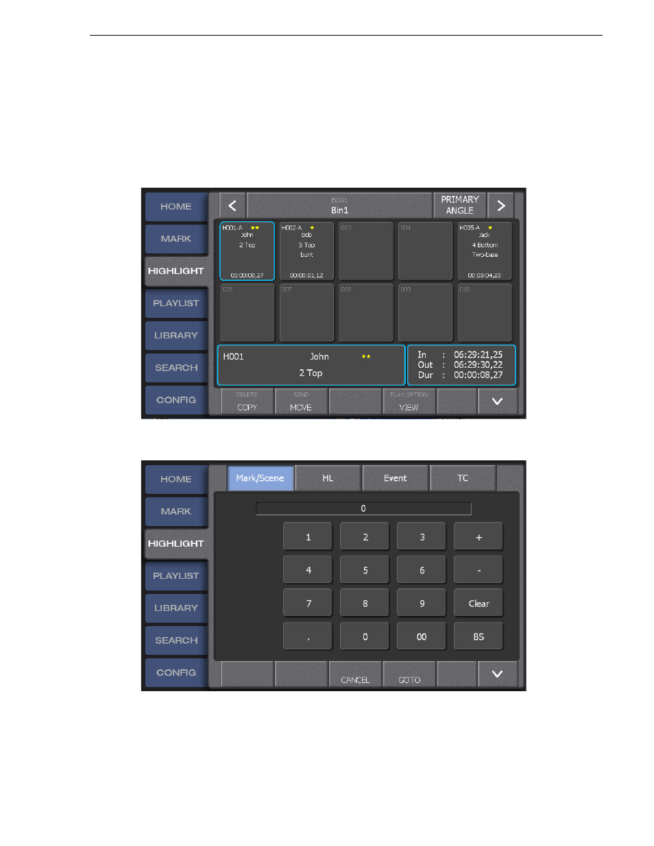 Setting bookmarks in a highlight, Setting bookmarks | Grass Valley K2 Dyno v.1.6 User Manual | Page 111 / 222