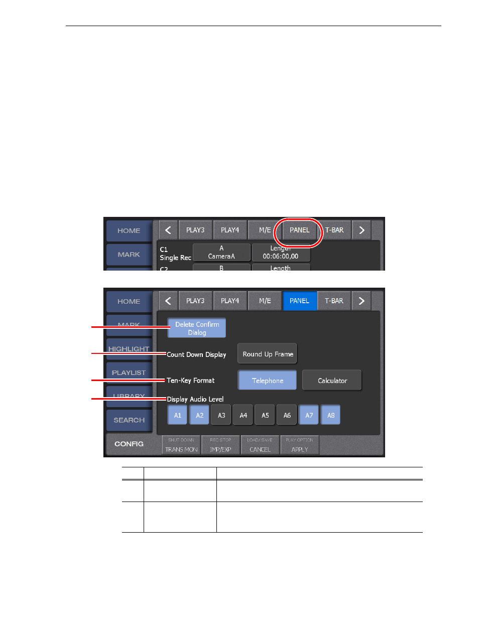 Panel settings (the confirmation dialog setting | Grass Valley K2 Dyno v.1.6 User Manual | Page 173 / 222