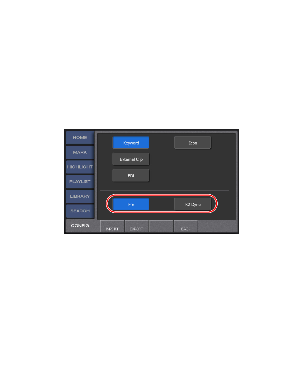 Importing/exporting keywords or icons, Importing keywords or icons | Grass Valley K2 Dyno v.1.6 User Manual | Page 191 / 222