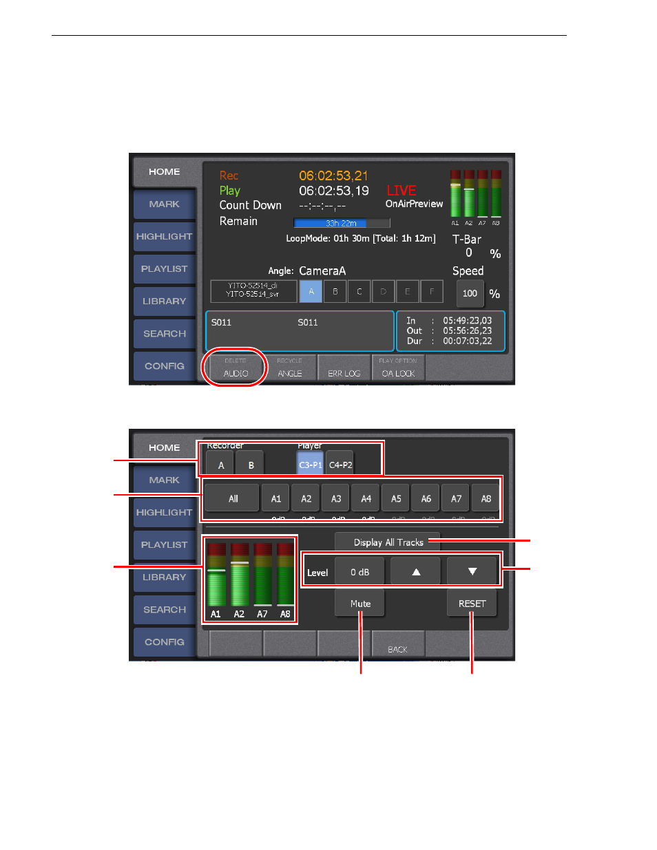 Audio level settings | Grass Valley K2 Dyno v.1.6 User Manual | Page 72 / 222