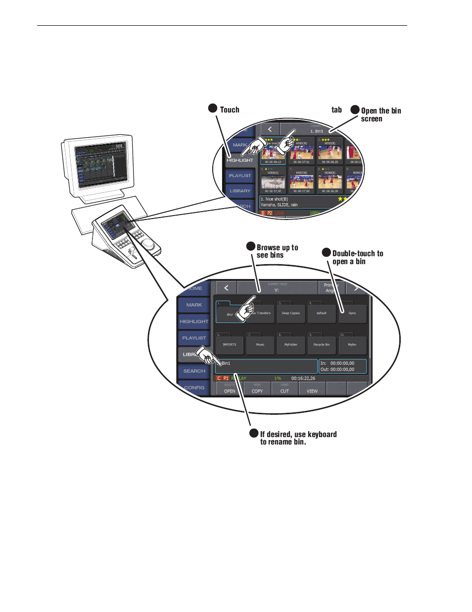 Manage bins | Grass Valley K2 Dyno Quick Start v.2.0 User Manual | Page 24 / 36